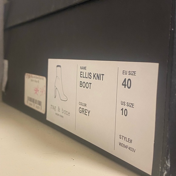 Rag and Bone Ellis Grey knit boot size 39 great condition - Picture 7 of 10